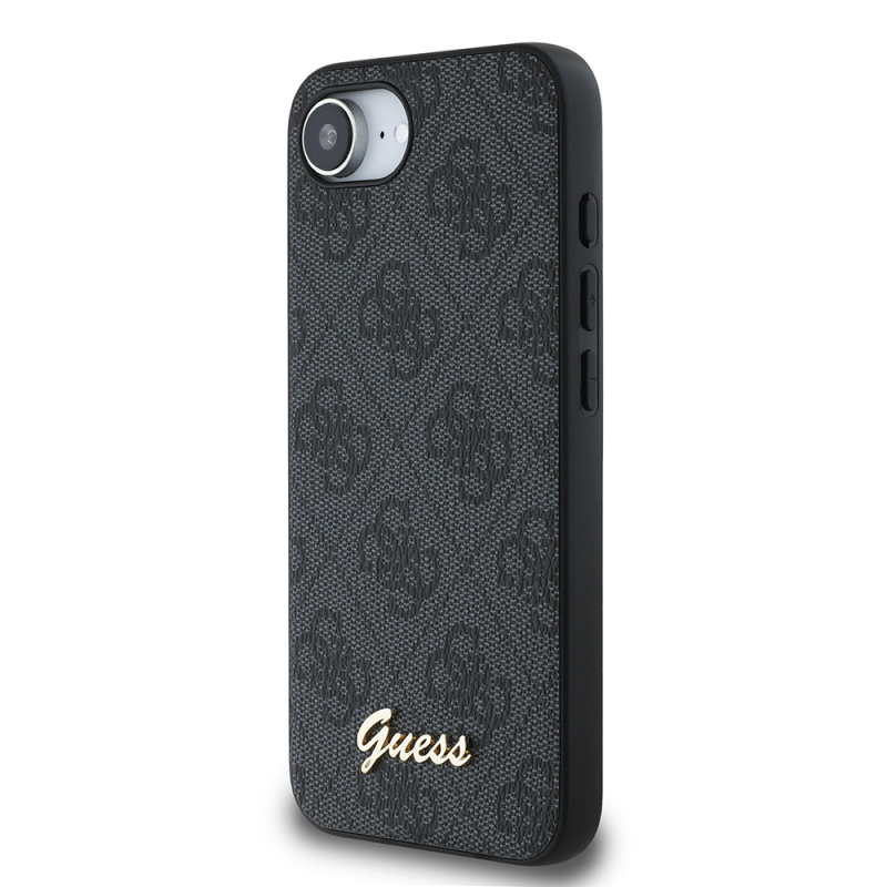 Apple iPhone 16E Kılıf Guess Orjinal Lisanslı 4G Desenli Script Metal Logolu Kapak - 4