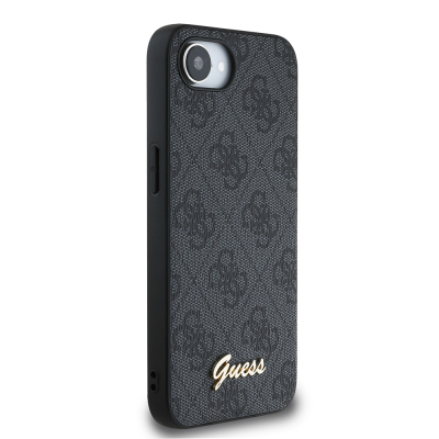 Apple iPhone 16E Kılıf Guess Orjinal Lisanslı 4G Desenli Script Metal Logolu Kapak - 6