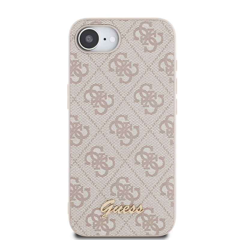 Apple iPhone 16E Kılıf Guess Orjinal Lisanslı 4G Desenli Script Metal Logolu Kapak - 12