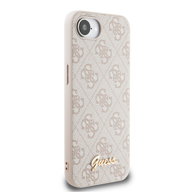 Apple iPhone 16E Kılıf Guess Orjinal Lisanslı 4G Desenli Script Metal Logolu Kapak - 13