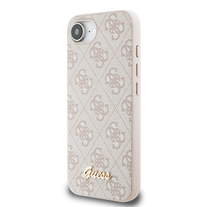 Apple iPhone 16E Kılıf Guess Orjinal Lisanslı 4G Desenli Script Metal Logolu Kapak - 11