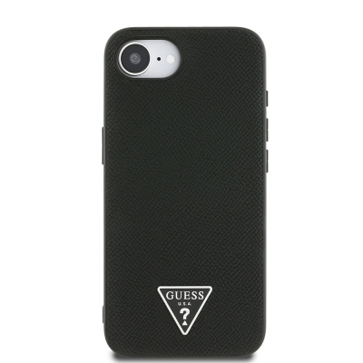 Apple iPhone 16E Kılıf Guess Orjinal Lisanslı M-safe Şarj Özellikli Grained Triangle Kapak - 4