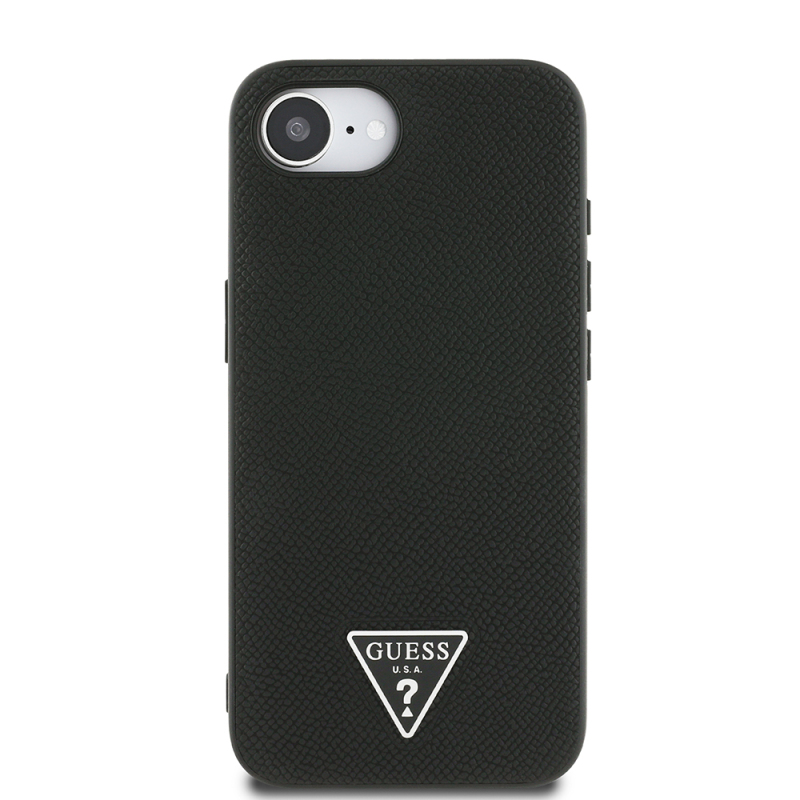 Apple iPhone 16E Kılıf Guess Orjinal Lisanslı M-safe Şarj Özellikli Grained Triangle Kapak - 4