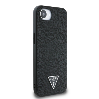 Apple iPhone 16E Kılıf Guess Orjinal Lisanslı M-safe Şarj Özellikli Grained Triangle Kapak - 5