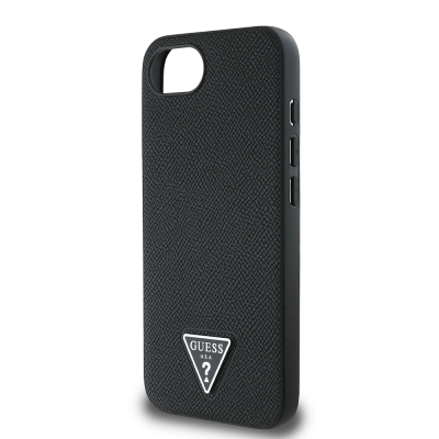 Apple iPhone 16E Kılıf Guess Orjinal Lisanslı M-safe Şarj Özellikli Grained Triangle Kapak - 7
