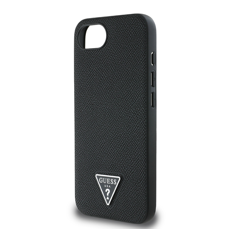 Apple iPhone 16E Kılıf Guess Orjinal Lisanslı M-safe Şarj Özellikli Grained Triangle Kapak - 7