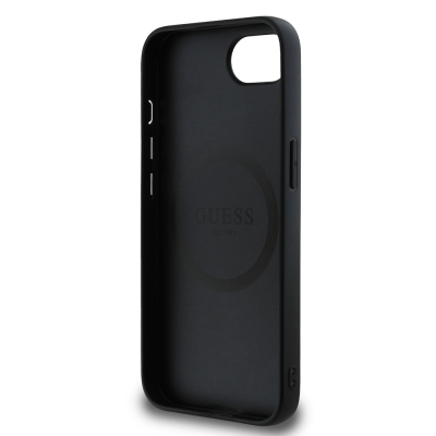 Apple iPhone 16E Kılıf Guess Orjinal Lisanslı M-safe Şarj Özellikli Grained Triangle Kapak - 8