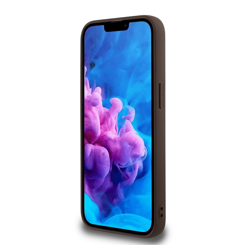 Apple iPhone 16E Kılıf Guess Orjinal Lisanslı M-safe Şarj Özellikli PU Halkalı 4G Desenli Yazı Logolu Kapak - 14