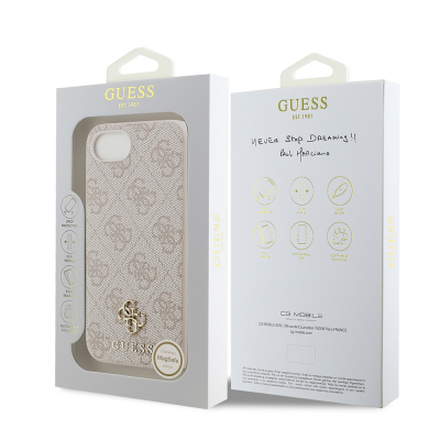 Apple iPhone 16E Kılıf Guess Orjinal Lisanslı M-safe Şarj Özellikli Small 4G Classic Kapak - 10