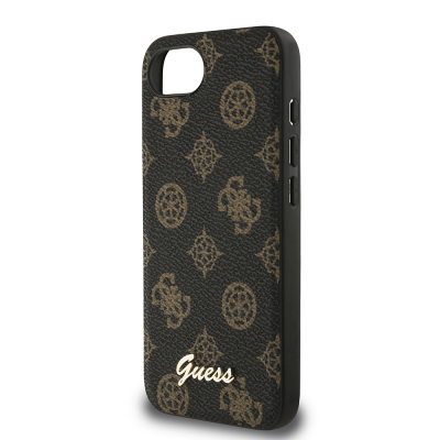 Apple iPhone 16E Kılıf Guess Orjinal Lisanslı M-safe Şarj Özellikli Yazı Logolu Peony Kapak - 7