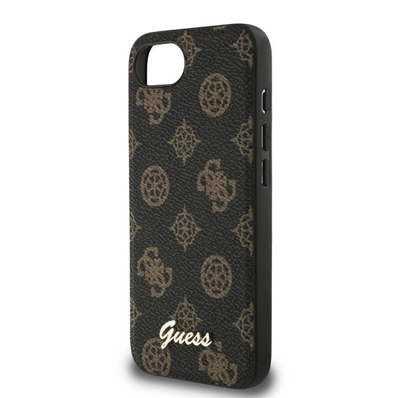 Apple iPhone 16E Kılıf Guess Orjinal Lisanslı M-safe Şarj Özellikli Yazı Logolu Peony Kapak - 7