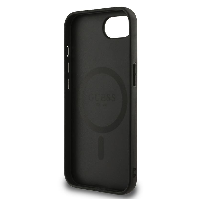 Apple iPhone 16E Kılıf Guess Orjinal Lisanslı M-safe Şarj Özellikli Yazı Logolu Peony Kapak - 8