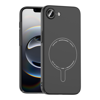 Apple iPhone 16E Kılıf M-Safe Şarj Özellikli Kamera Korumalı Zore Elio Sert PC Kapak - 1