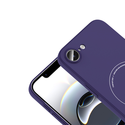 Apple iPhone 16E Kılıf M-Safe Şarj Özellikli Kamera Korumalı Zore Elio Sert PC Kapak - 21