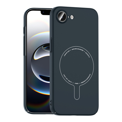 Apple iPhone 16E Kılıf M-Safe Şarj Özellikli Kamera Korumalı Zore Elio Sert PC Kapak - 8