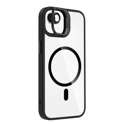 Apple iPhone 16E Kılıf Standlı ve Kamera Lens Hediyeli M-Safe Şarj Özellikli Zore Etro Kapak - 10