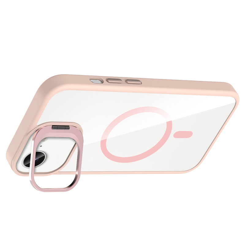 Apple iPhone 16E Kılıf Standlı ve Kamera Lens Hediyeli M-Safe Şarj Özellikli Zore Etro Kapak - 15