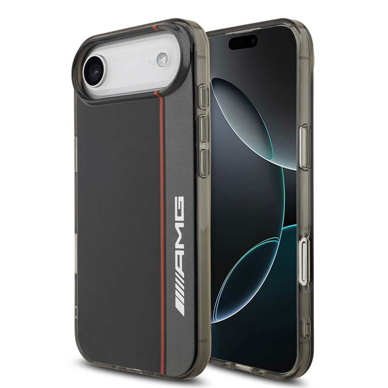 Apple iPhone 17 Air Case AMG Original Licensed M-Safe Charging Feature IML Print Logo Double Layer Bow Lines Cover - 1