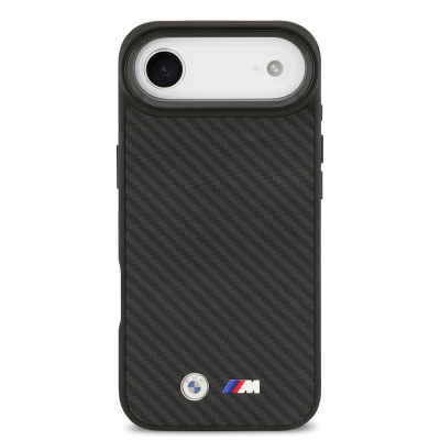 Apple iPhone 17 Air Case, BMW Original Licensed M-safe Charging Enabled Carbon Fiber Metal Logo Cover - 4