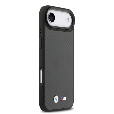 Apple iPhone 17 Air Case, BMW Original Licensed M-safe Charging Enabled Carbon Fiber Metal Logo Cover - 5
