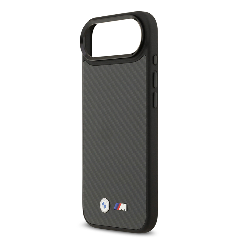 Apple iPhone 17 Air Case, BMW Original Licensed M-safe Charging Enabled Carbon Fiber Metal Logo Cover - 7