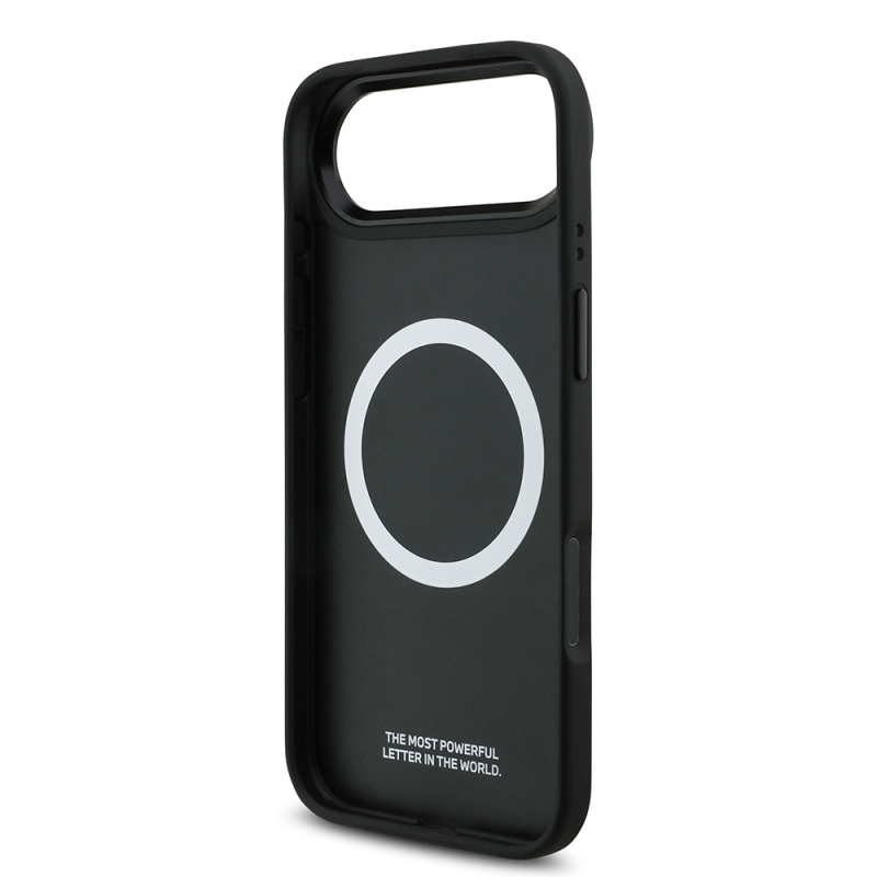 Apple iPhone 17 Air Case BMW Original Licensed M-Safe Charging Feature M Logo Three Stripe Perforated Leather Cover - 9