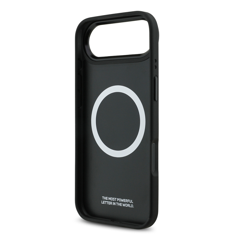 Apple iPhone 17 Air Case BMW Original Licensed M-Safe Charging Feature M Logo Three Stripe Perforated Leather Cover - 15
