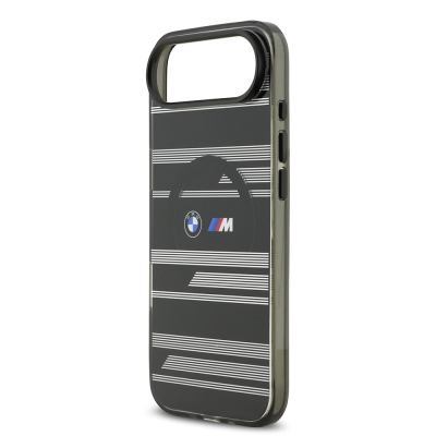Apple iPhone 17 Air Case BMW Original Licensed M-Safe Charging Feature Metal Camera Button Horizontal Stripe M Design Cover - 14