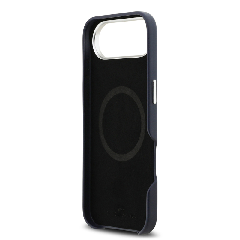 Apple iPhone 17 Air Case BMW Original Licensed M-Safe Charging Feature Metal Logo Full Cover Leather Cover - 9