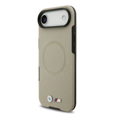 Apple iPhone 17 Air Case BMW Original Licensed M-Safe Charging Feature Metal Logo Perforated M Design Leather Cover - 13