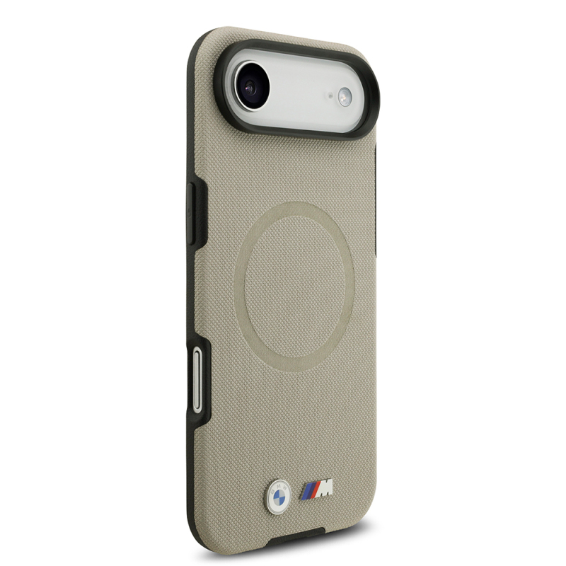 Apple iPhone 17 Air Case BMW Original Licensed M-Safe Charging Feature Metal Logo Perforated M Design Leather Cover - 15