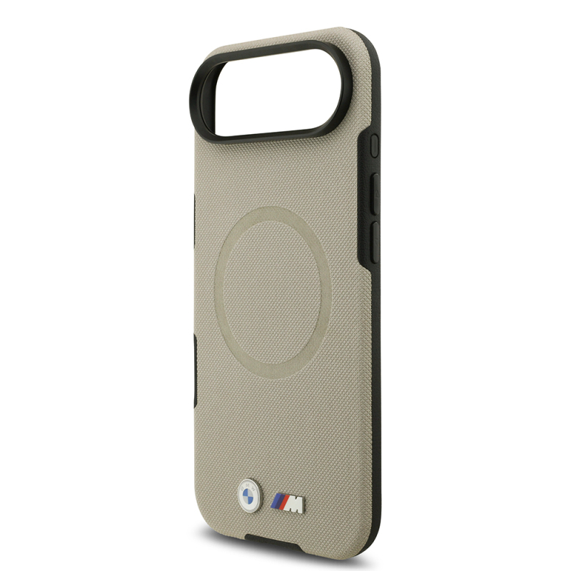 Apple iPhone 17 Air Case BMW Original Licensed M-Safe Charging Feature Metal Logo Perforated M Design Leather Cover - 17