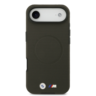 Apple iPhone 17 Air Case BMW Original Licensed M-Safe Charging Feature Metal Logo Perforated M Design Leather Cover - 26