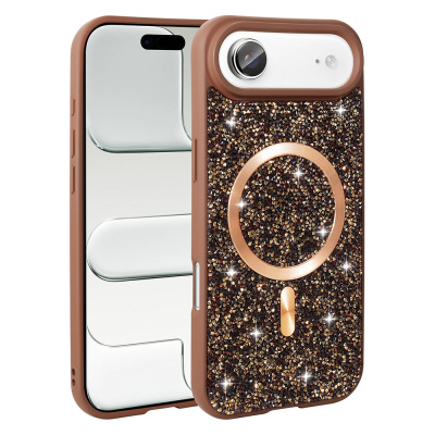 Apple iPhone 17 Air Case Diamond Design Zore Mosaic Silicone Cover M-safe Charging Feature - 5