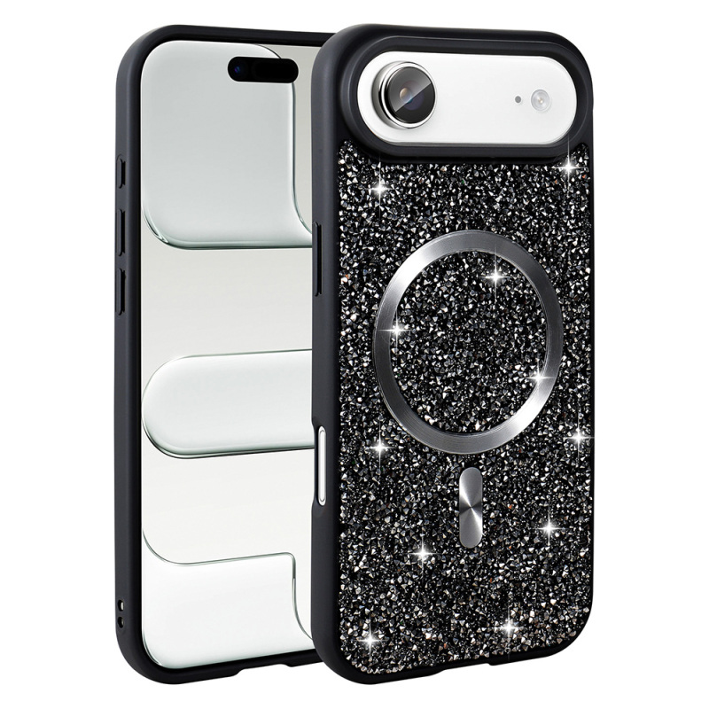 Apple iPhone 17 Air Case Diamond Design Zore Mosaic Silicone Cover M-safe Charging Feature - 7