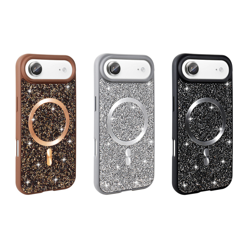 Apple iPhone 17 Air Case Diamond Design Zore Mosaic Silicone Cover M-safe Charging Feature - 11