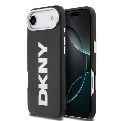 Apple iPhone 17 Air Case DKNY Original Licensed M-safe Charging Feature PU Large Vertical Logo Cover - 1