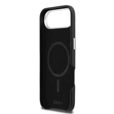 Apple iPhone 17 Air Case DKNY Original Licensed M-safe Charging Feature PU Large Vertical Logo Cover - 9