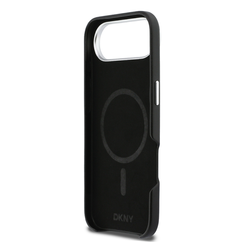 Apple iPhone 17 Air Case DKNY Original Licensed M-safe Charging Feature PU Large Vertical Logo Cover - 9