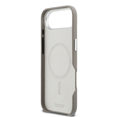 Apple iPhone 17 Air Case DKNY Original Licensed M-safe Charging Feature PU Large Vertical Logo Cover - 16