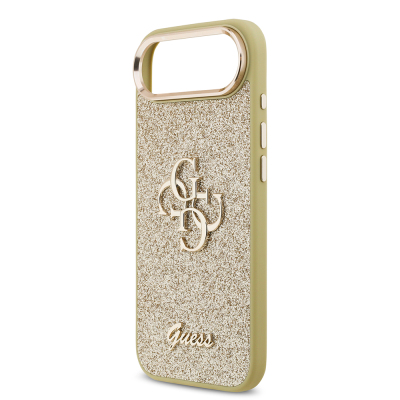 Apple iPhone 17 Air Case Guess Original Licensed 4G Glitter Cover with Large Metal Camera Frame and Logo - 24