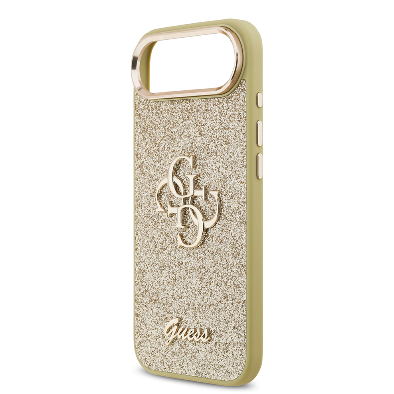 Apple iPhone 17 Air Case Guess Original Licensed 4G Glitter Cover with Large Metal Camera Frame and Logo - 24