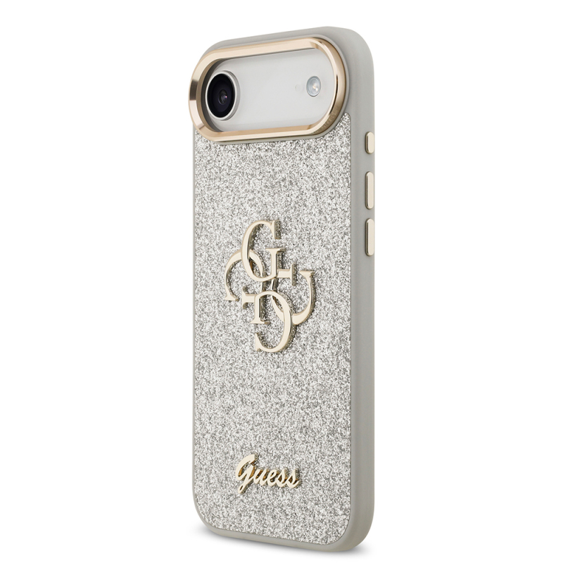 Apple iPhone 17 Air Case Guess Original Licensed 4G Glitter Cover with Large Metal Camera Frame and Logo - 27