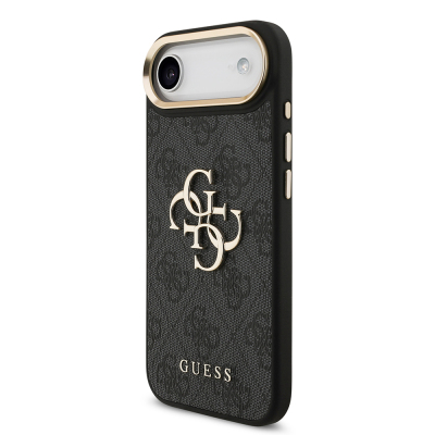 Apple iPhone 17 Air Case Guess Original Licensed 4G Large Metal Logo Thick Strap Cover - 5