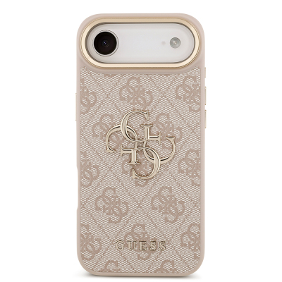 Apple iPhone 17 Air Case Guess Original Licensed 4G Large Metal Logo Thick Strap Cover - 12