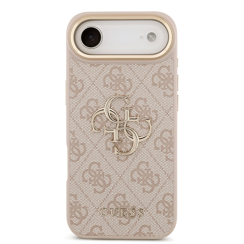 Apple iPhone 17 Air Case Guess Original Licensed 4G Large Metal Logo Thick Strap Cover - 12