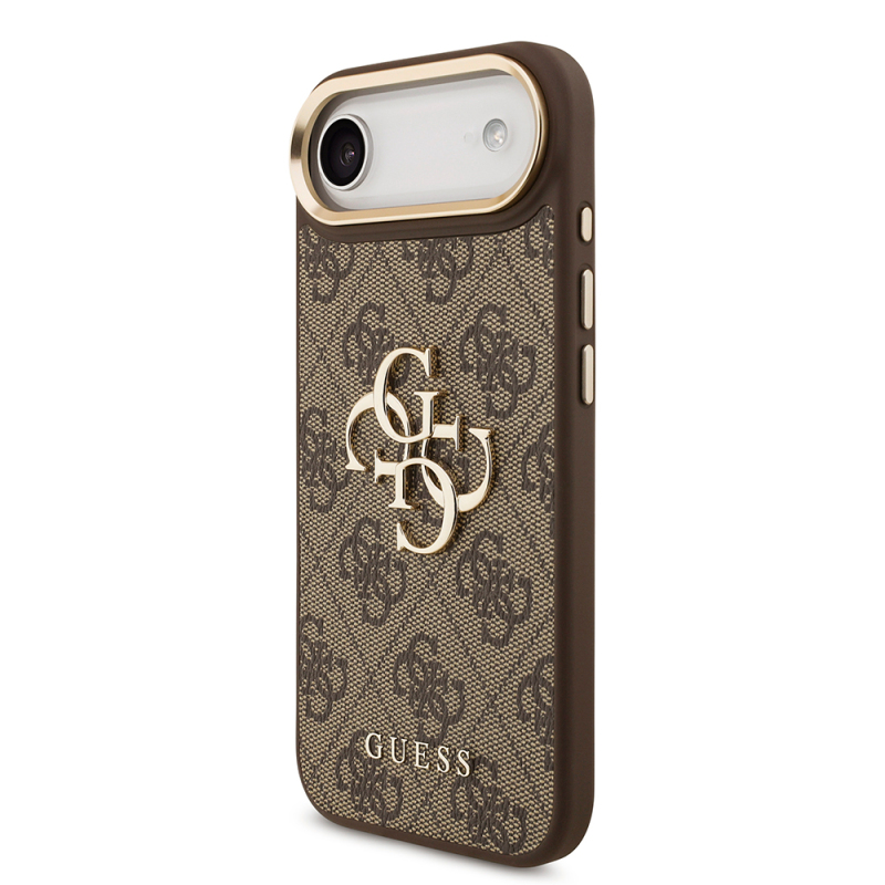 Apple iPhone 17 Air Case Guess Original Licensed 4G Large Metal Logo Thick Strap Cover - 17