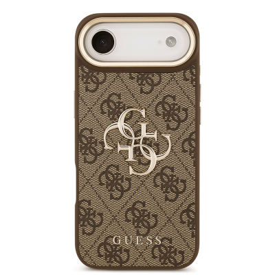 Apple iPhone 17 Air Case Guess Original Licensed 4G Large Metal Logo Thick Strap Cover - 18