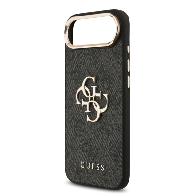 Apple iPhone 17 Air Case Guess Original Licensed Gold Metal Camera Frame 4G Patterned Metal Big 4G and Text Logo Cover - 3