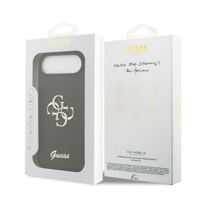 Apple iPhone 17 Air Case Guess Original Licensed Grained Text Logo Cover - 26